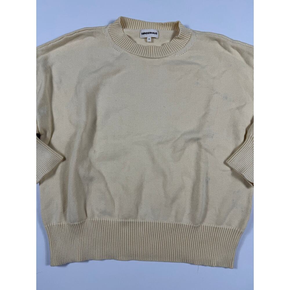 Sonderhaus Gwendolyn Women’s Organic Cotton Sweater Cream Medium - Picture 4 of 13